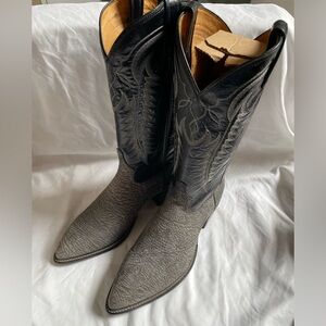 Vintage Tony Lama‎ 6252 Shrunken Bull Shoulder Cowboy Boots Mens 10 EE NWOB